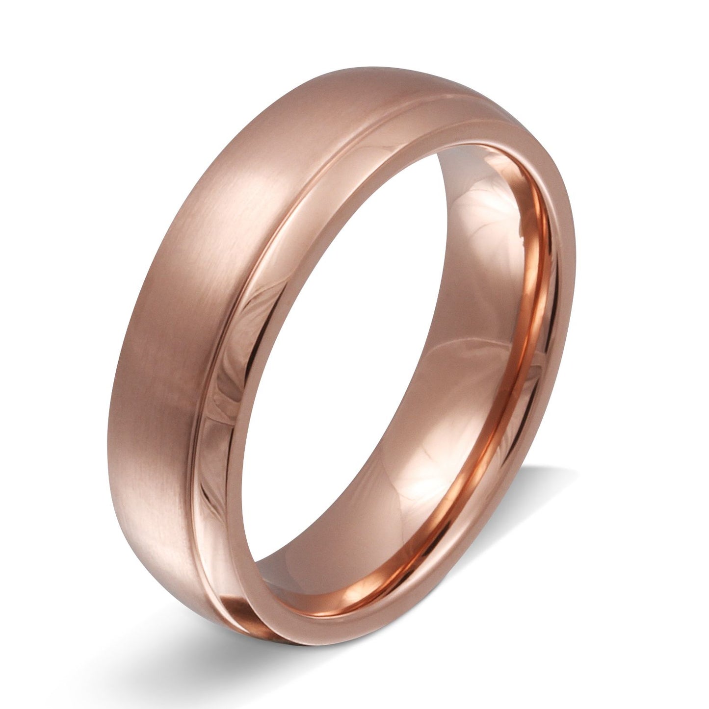 Asuka Edelstahl Ring, Verlobungsring, inkl. Gravur, roségold | Edelstahlring | damen, edelstahl, edelstahlring, gold, herren, ring, rosegold, rosé, unisex, vergoldet | schmuckmitgravur.de