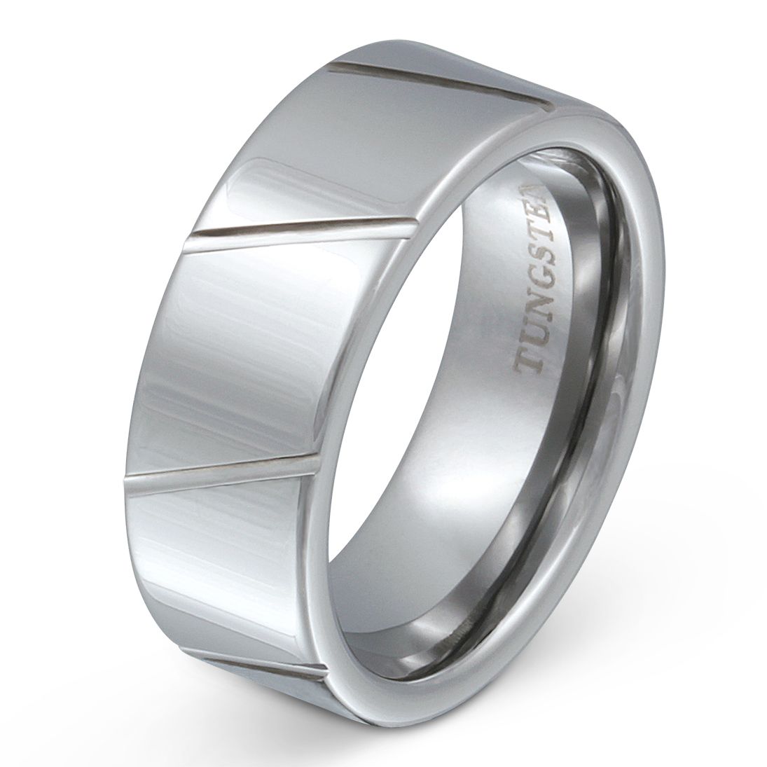 Clyde Wolfram Ring mit Gravur, Verlobungsring in Silber | Wolframring | damen, herren, ring, silber, unisex, wolfram, wolframring | schmuckmitgravur.de