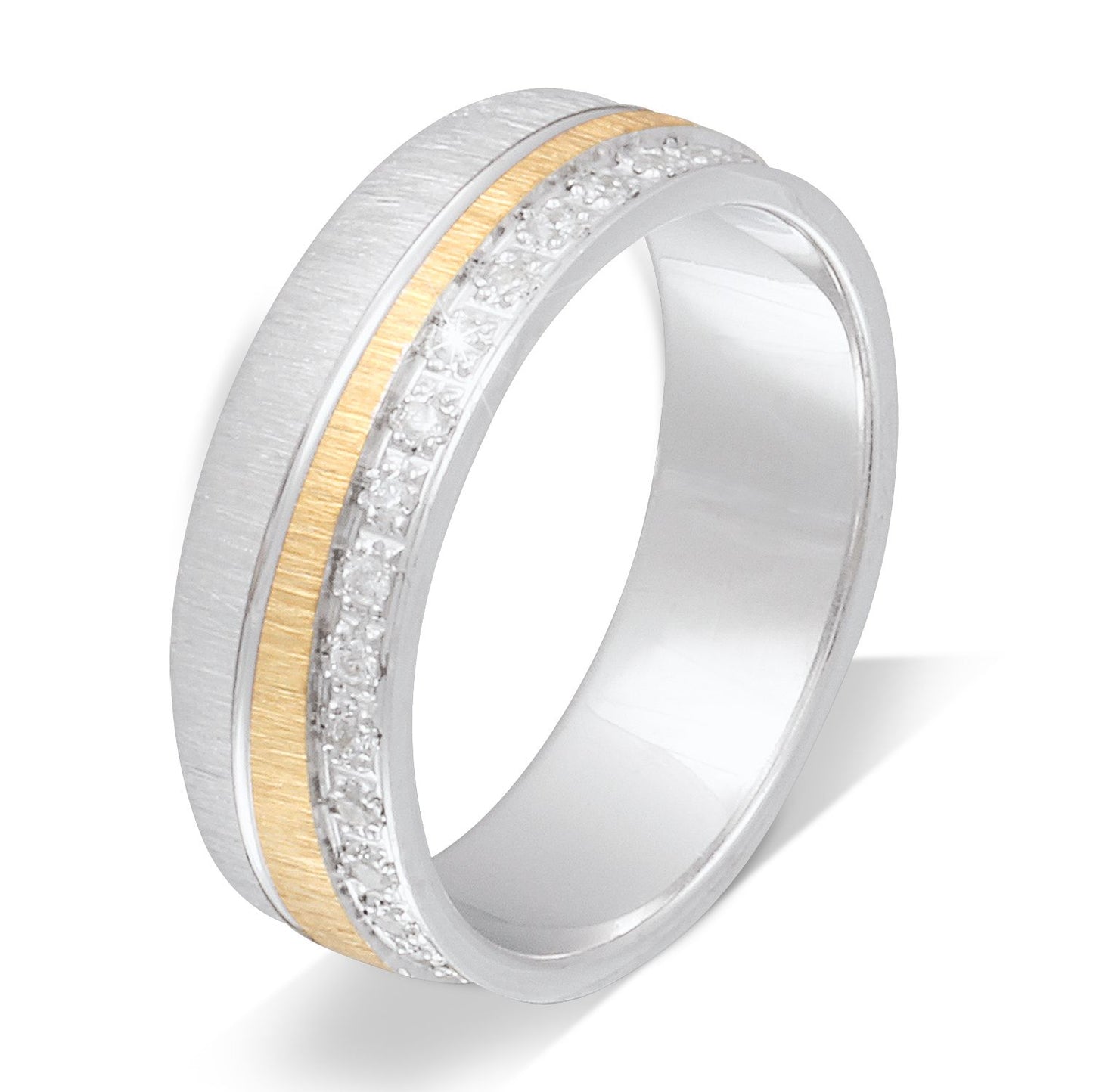 Cromwelll 925 Sterling Silber Damen Ring mit Steine, inkl. Gravur, silber gold | Silberring | 925, damen, gold, ring, silber, silberring, Sterling, versand2, zirkonia | schmuckmitgravur.de