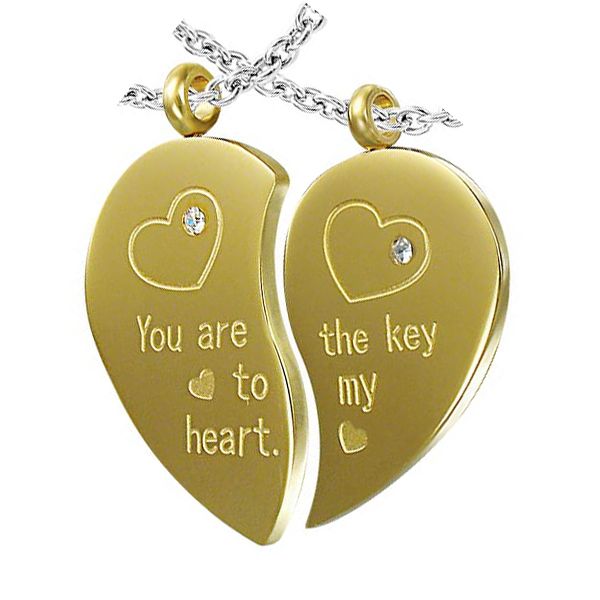 Gorge Edelstahl Partner Anhänger mit Gravur in Gold | Partnerkette | anhänger, damen, edelstahl, edelstahlkette, gold, halskette, herren, kette, partner, partnerkette, unisex | schmuckmitgravur.de