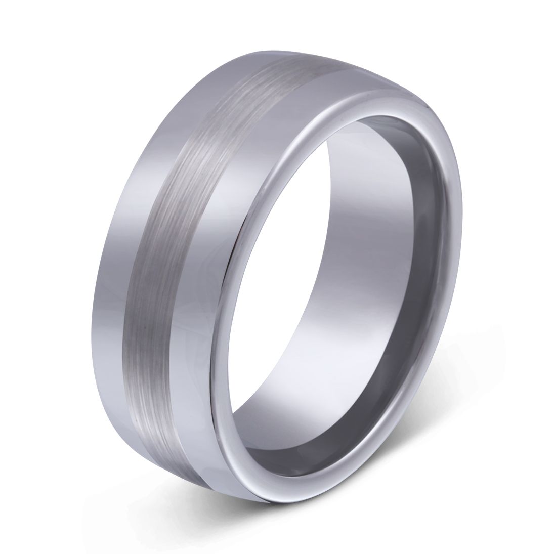Hever Wolfram Ring mit Gravur, Verlobungsring in Silber | Wolframring | damen, herren, ring, silber, wolfram, wolframring | schmuckmitgravur.de