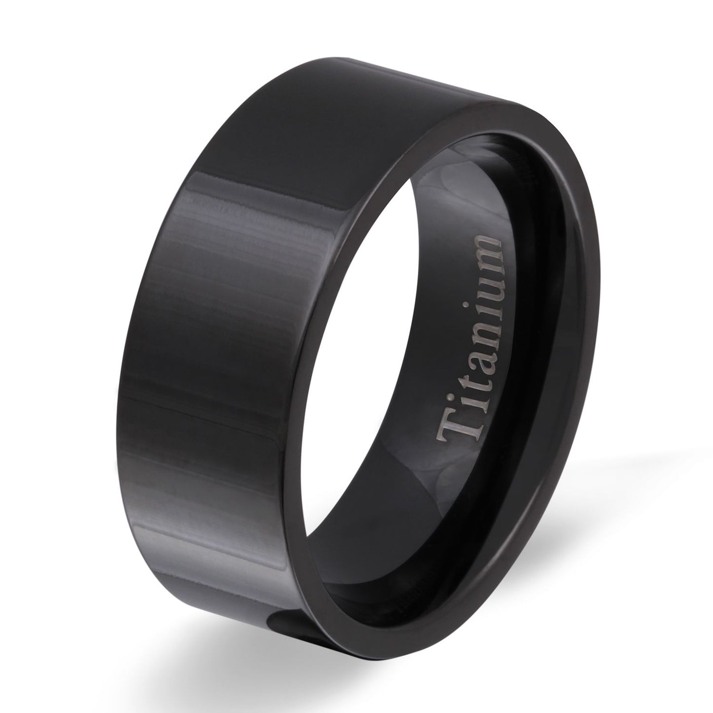 Laguna Titan Ring mit Gravur, Verlobungsring in Schwarz