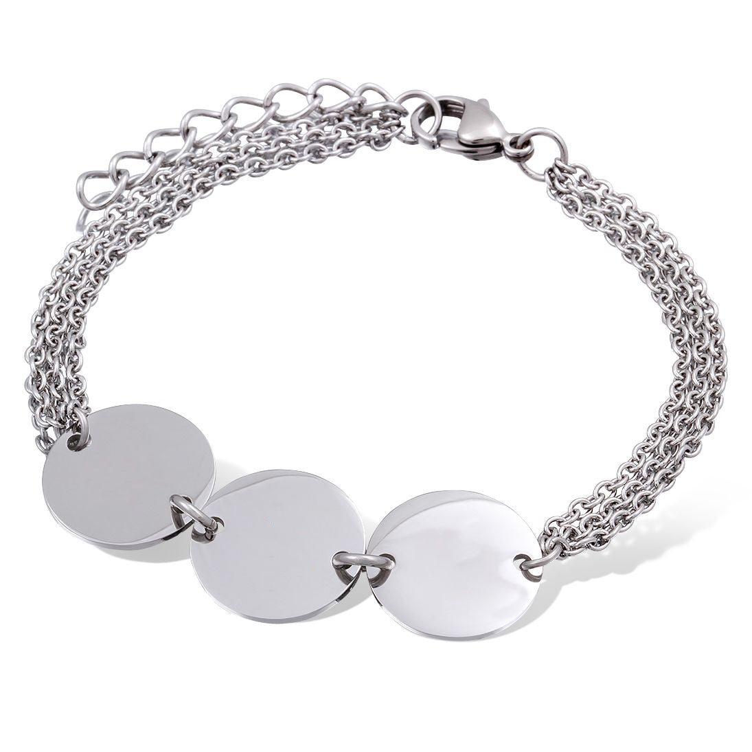 Lubex Edelstahl Armband mit Gravur in Silber | Armband | armband, damen, edelstahl, herren, silber, unisex | schmuckmitgravur.de