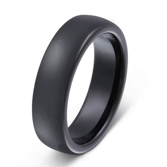 Midnight Wolfram Ring mit Gravur, Verlobungsring in Schwarz | Wolframring | damen, herren, ring, schwarz, unisex, wolfram, wolframring | schmuckmitgravur.de