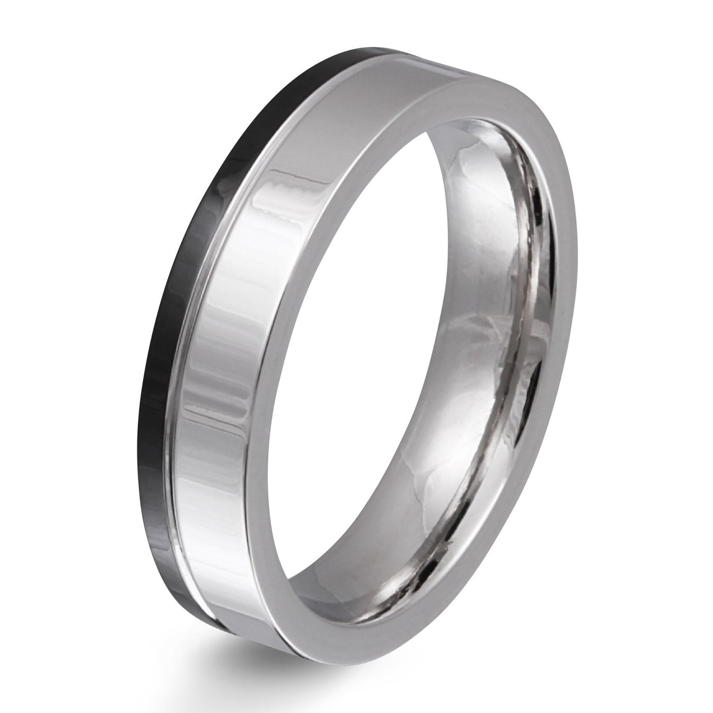 Neptun Edelstahl Ring mit Gravur, Verlobungsring, silber schwarz | Edelstahlring | damen, edelstahl, edelstahlring, herren, ring, schwarz, silber, unisex | schmuckmitgravur.de