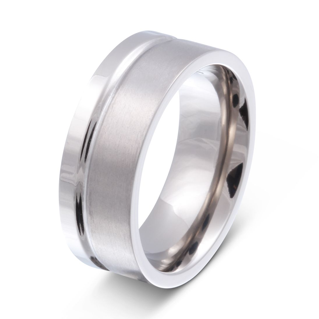 Roja Titan Ring mit Gravur, Verlobungsring in Silber | Titanring | damen, herren, ring, silber, titan, titanring, unisex | schmuckmitgravur.de