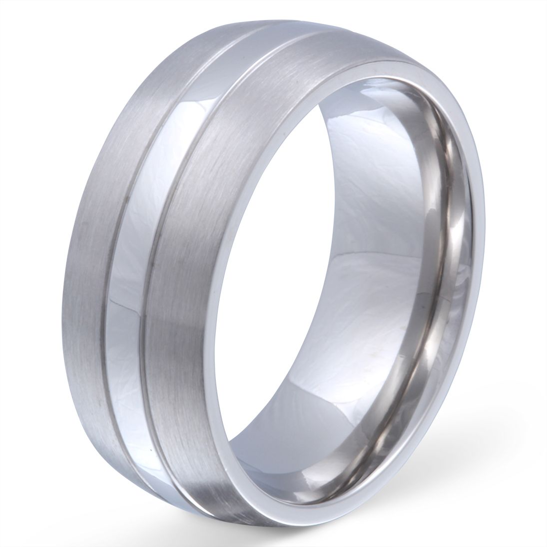 ThreeLane Ring mit Gravur, Edelstahlring in Silber | Edelstahlring | damen, edelstahl, edelstahlring, herren, ring, silber, unisex | schmuckmitgravur.de