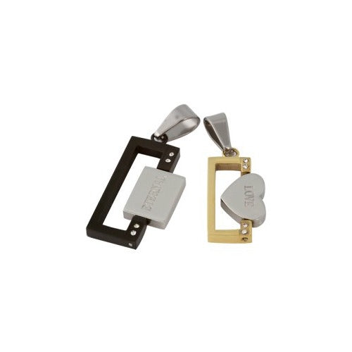 AH244 Kette, Edelstahl in Silber-Schwarz