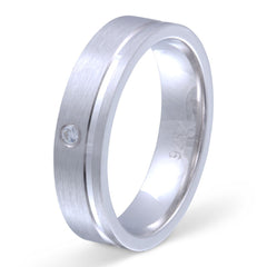 Alivia Damen 925 Silber Ring mit Gravur, Verlobungsring in Silber