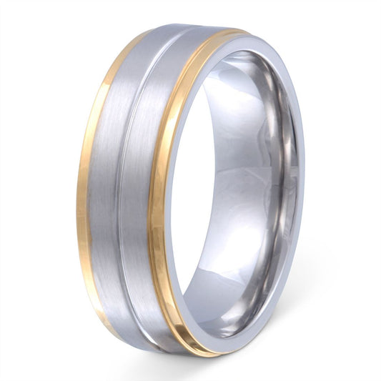 Augustina Edelstahl Ring , Verlobungsring, inkl. Gravur, silber gold | Edelstahlring | damen, edelstahl, edelstahlring, gold, herren, ring, silber, unisex | schmuckmitgravur.de