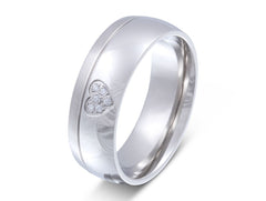 Avenue Damen Ring mit Gravur, Edelstahlring in Silber