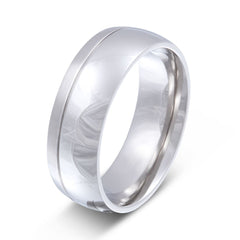 Avenue Ring mit Gravur, Edelstahlring in Silber