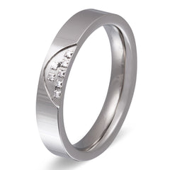 Belmea Damen Ring mit Gravur, Edelstahlring in Silber