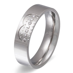 Belmea Ring mit Gravur, Edelstahlring in Silber
