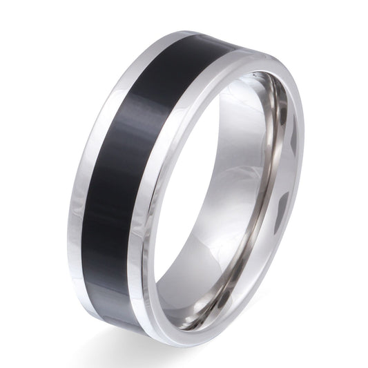 Blacktone Ring mit Gravur, Edelstahlring in Silber-Schwarz | Edelstahlring | damen, edelstahl, edelstahlring, herren, ring, schwarz, silber, unisex | schmuckmitgravur.de