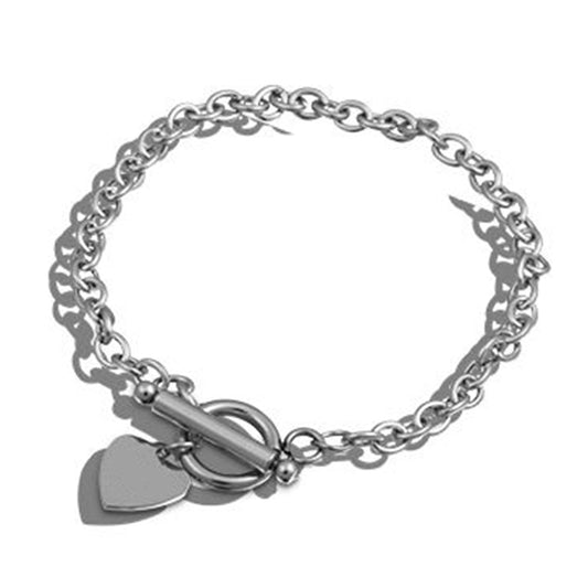 Cancri Edelstahl Armband mit Gravur in Silber | Armband | armband, damen, edelstahl, silber | schmuckmitgravur.de