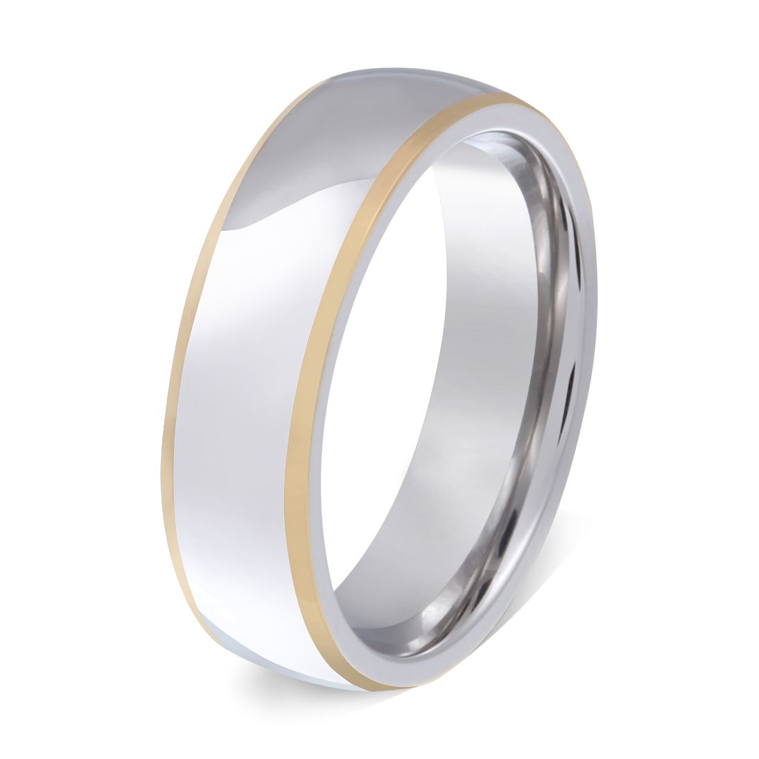 Dosgolda Edelstahl Ring , Verlobungsring, inkl. Gravur, silber gold | Edelstahlring | damen, edelstahl, edelstahlring, gold, herren, ring, silber, unisex | schmuckmitgravur.de