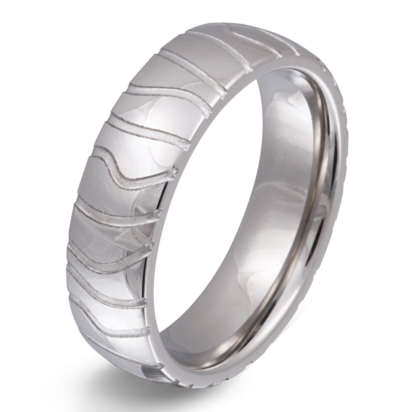 Leticia Ring mit Gravur, Edelstahlring in Silber | Edelstahlring | damen, edelstahl, edelstahlring, herren, ring, silber, unisex | schmuckmitgravur.de