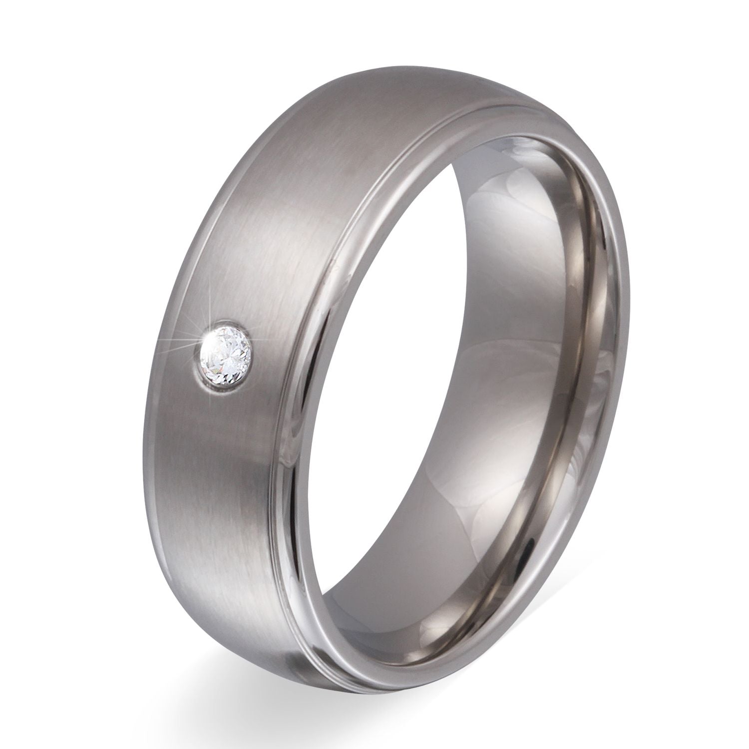 Lona Damen Edelstahl Ring mit Stein, Verlobungsring, inkl. Gravur, silber | Edelstahlring | damen, edelstahl, edelstahlring, ring, silber, zirkonia | schmuckmitgravur.de