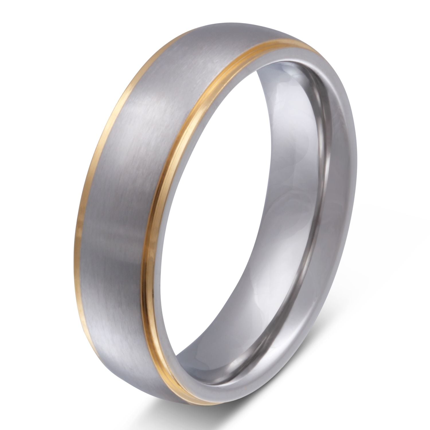 Majesto Edelstahl Ring , Verlobungsring, inkl. Gravur, silber gold | Edelstahlring | damen, edelstahl, edelstahlring, gold, herren, ring, silber, unisex | schmuckmitgravur.de