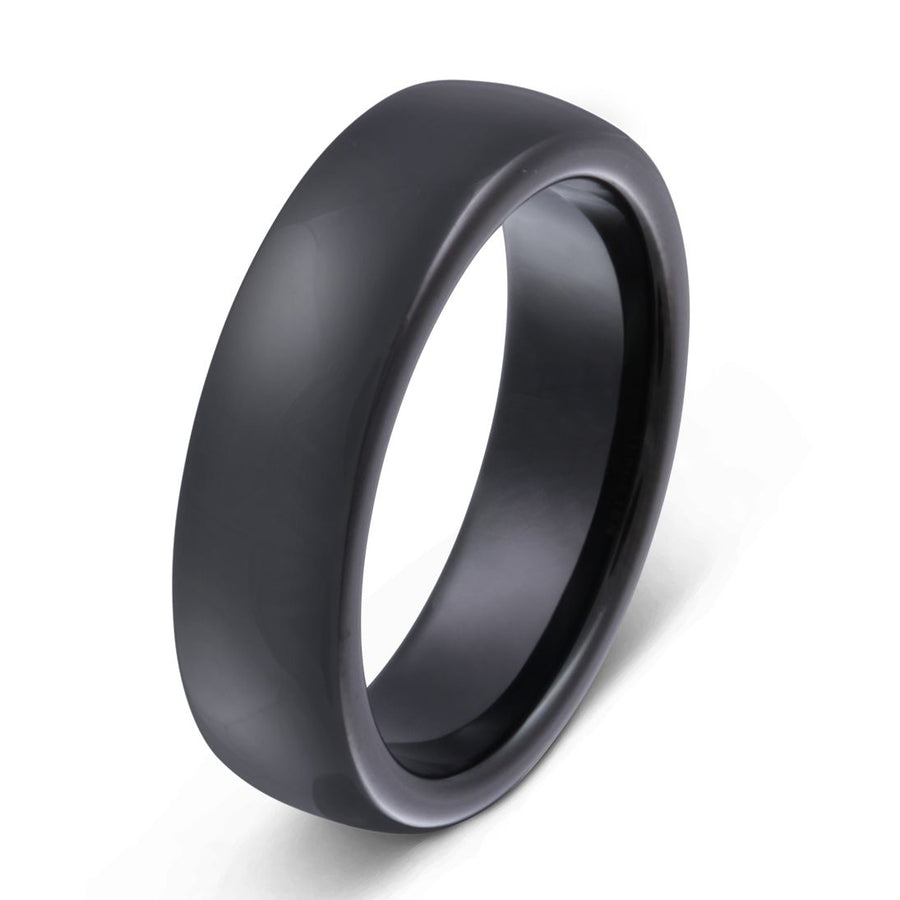 Midnight Wolfram Ring mit Gravur, Verlobungsring in Schwarz | Wolframring | damen, herren, ring, schwarz, unisex, wolfram, wolframring | schmuckmitgravur.de