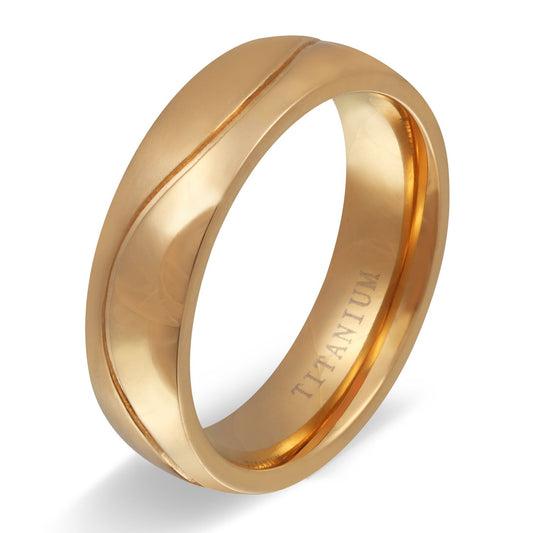Montana Titan Ring mit Gravur, Verlobungsring in Gold | Titanring | damen, gold, herren, ring, startseite, titan, titanring, unisex | schmuckmitgravur.de