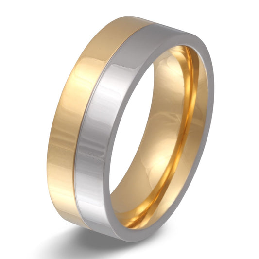 Rimini Titan Ring mit Gravur, Verlobungsring in Silber-Gold | Titanring | damen, gold, herren, ring, silber, titan, titanring | schmuckmitgravur.de