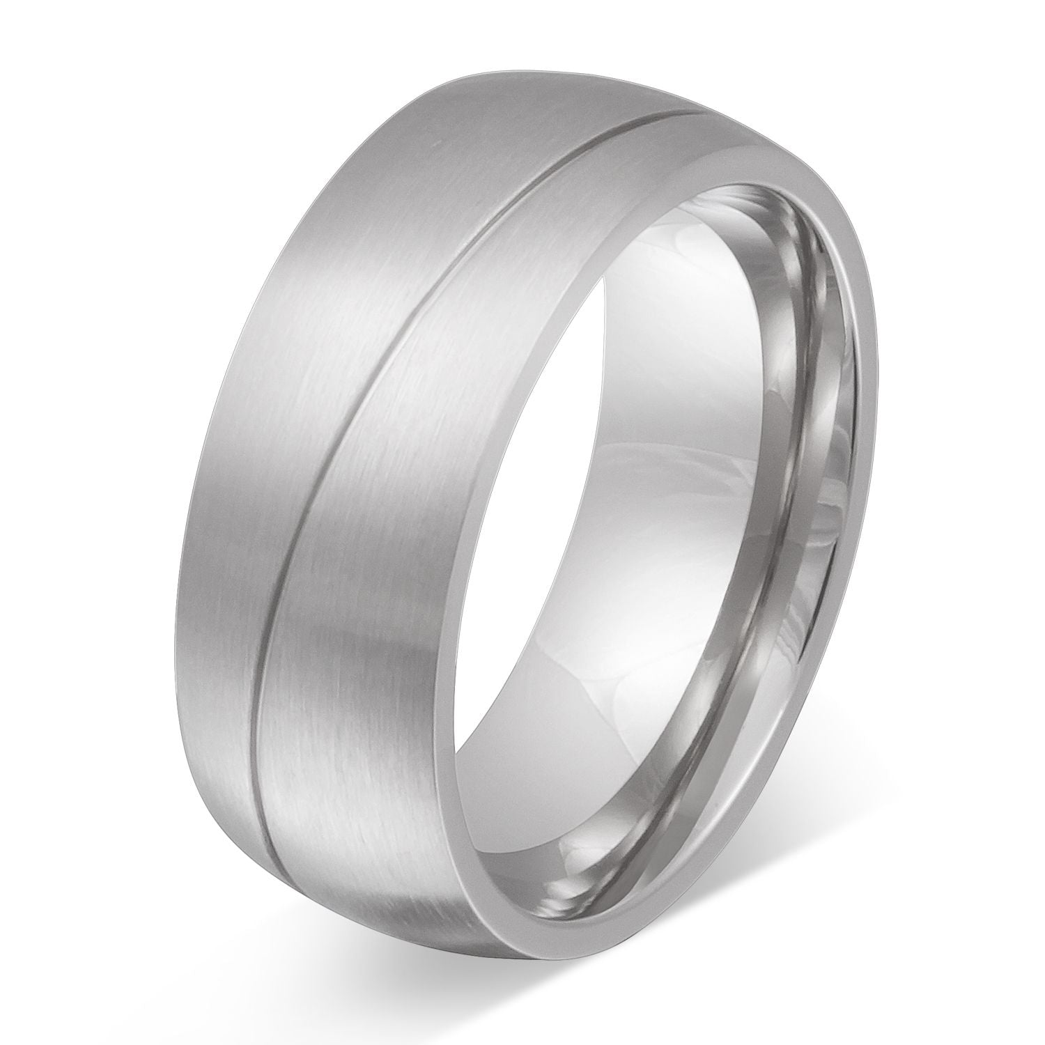 Rosso Ring mit Gravur, Edelstahlring in Silber | Edelstahlring | damen, edelstahl, edelstahlring, herren, ring, silber, unisex | schmuckmitgravur.de