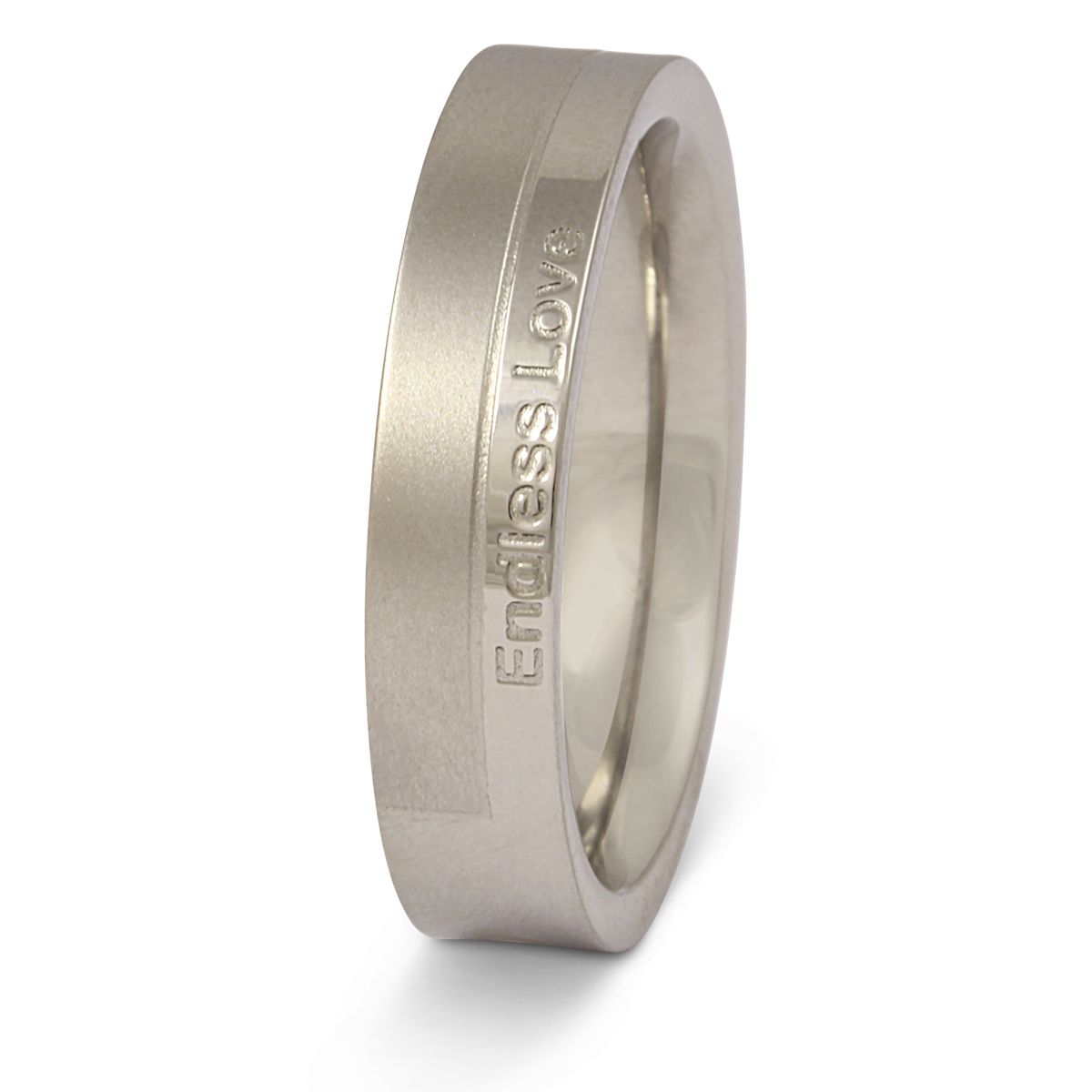 Selina Edelstahl Ring mit Gravur, Verlobungsring,  silber | Edelstahlring | damen, edelstahl, edelstahlring, herren, ring, silber, unisex | schmuckmitgravur.de