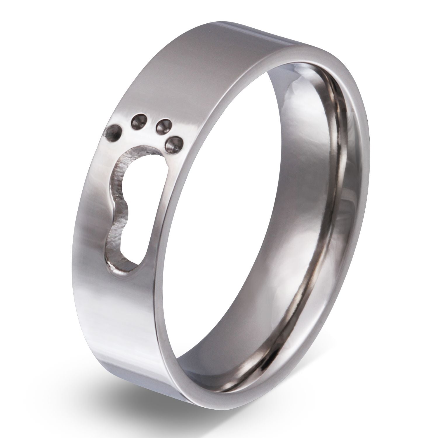 SilFeet Ring mit Gravur, Edelstahlring in Silber | Edelstahlring | damen, edelstahl, edelstahlring, herren, ring, silber, unisex | schmuckmitgravur.de