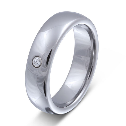 SilverLight Damen Wolfram Ring mit Gravur, Verlobungsring in Silber | Wolframring | damen, ring, silber, wolfram, wolframring, zirkonia | schmuckmitgravur.de