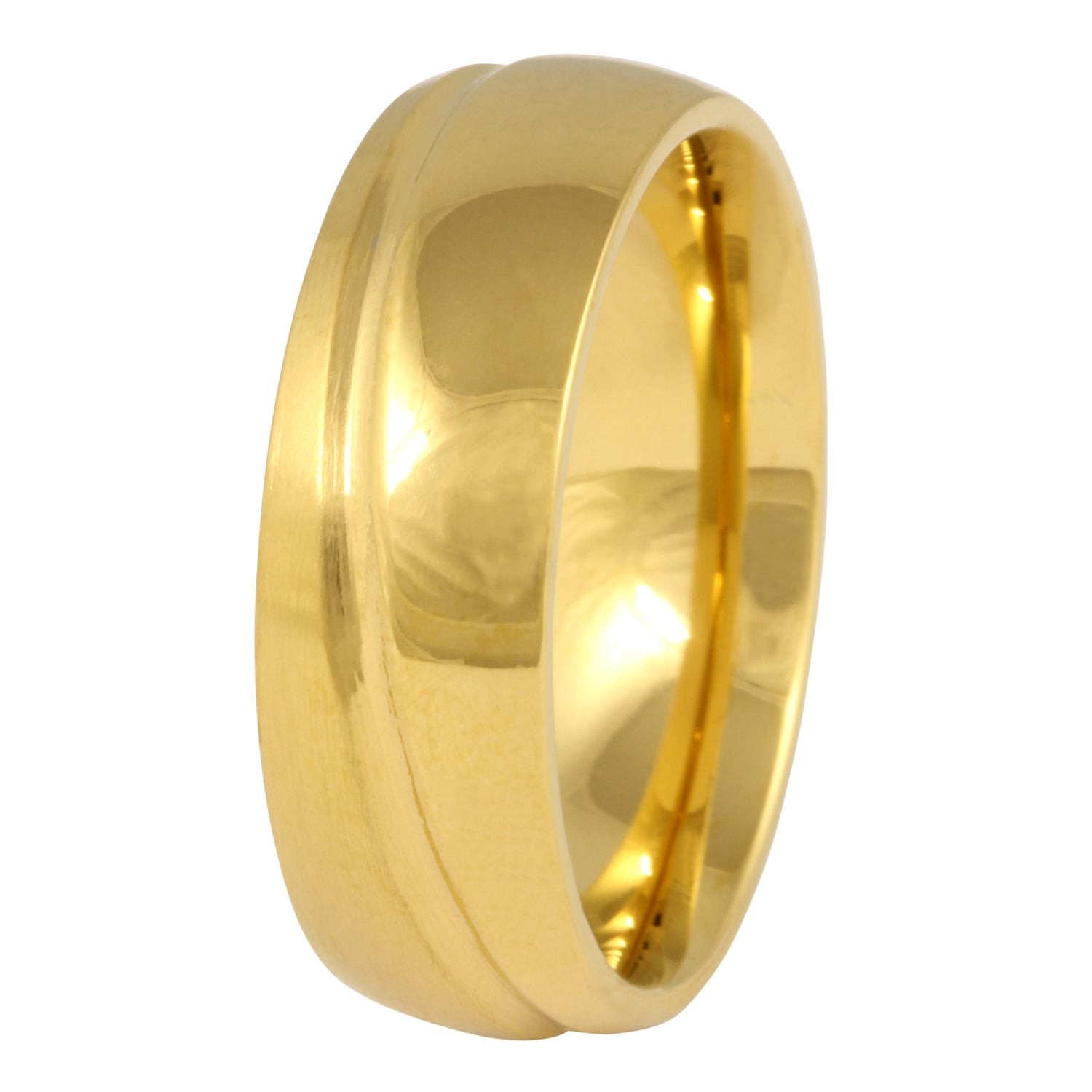 Slema Ring mit Gravur, Edelstahlring in Gold | Edelstahlring | damen, edelstahl, edelstahlring, gold, herren, ring, unisex | schmuckmitgravur.de