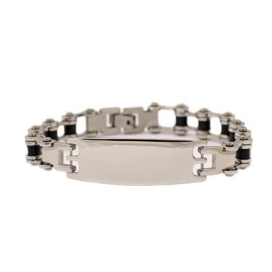 Tortuga Edelstahl Armband mit Gravur in Silber | Armband | armband, damen, edelstahl, herren, silber, unisex | schmuckmitgravur.de