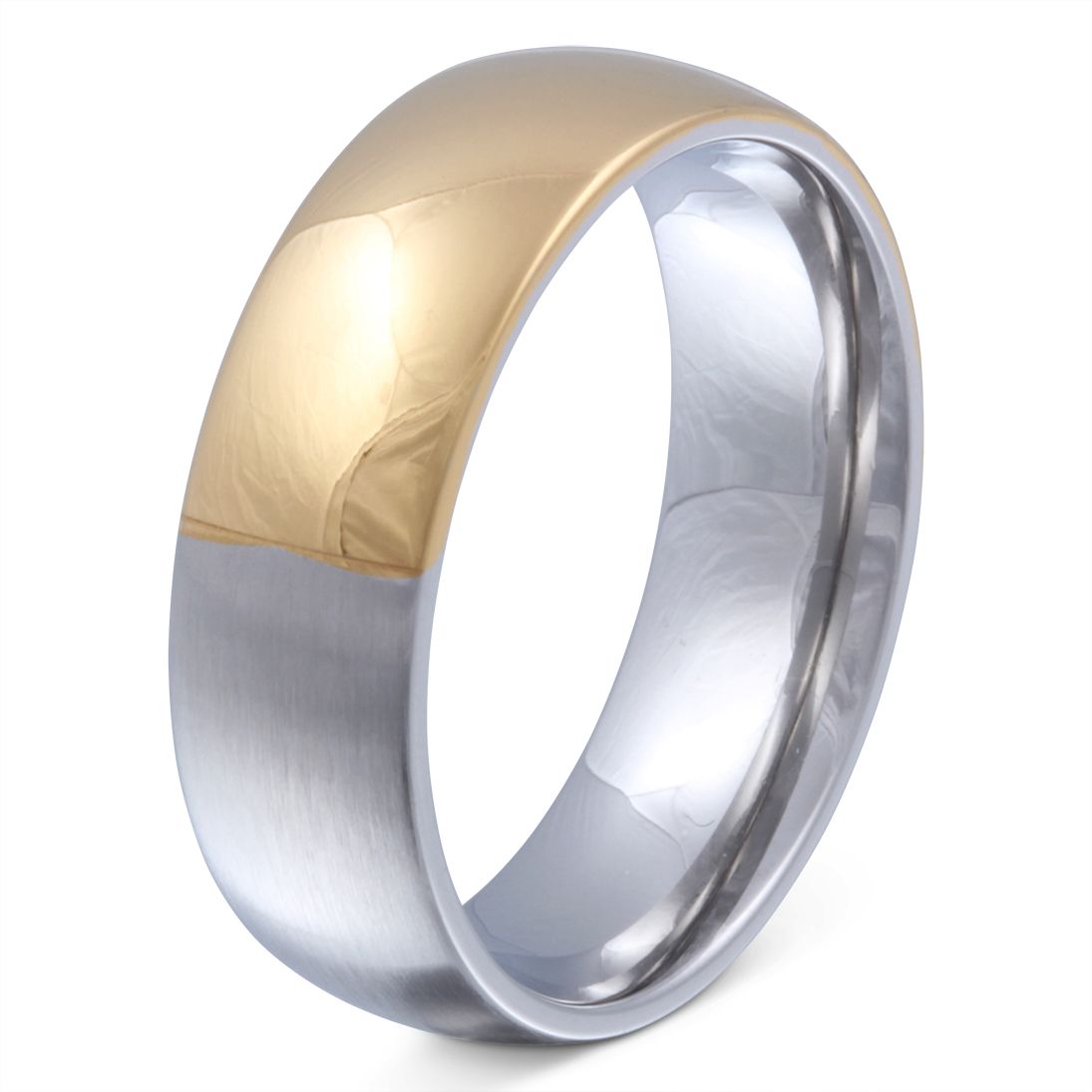 Xenonia Edelstahl Ring , Verlobungsring, inkl. Gravur, silber gold | Edelstahlring | damen, edelstahl, edelstahlring, gold, herren, ring, silber, unisex | schmuckmitgravur.de