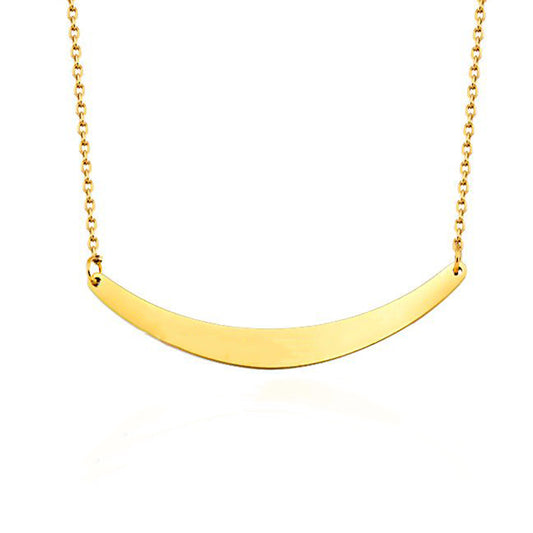 Bogardus mit elegantem Anhänger und Gravur, Edelstahlkette in Gold